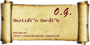 Osztián Geréb névjegykártya